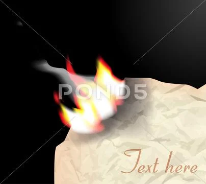 Burning paper Stock Illustration