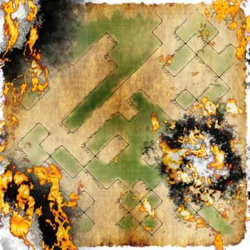 Burning paper Stock-Illustration