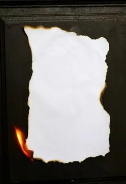 Burning paper Foto stock