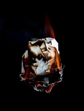 Burning paper Foto stock