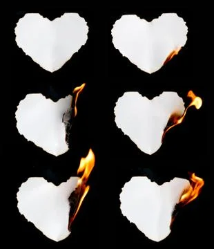 Burning paper Foto stock
