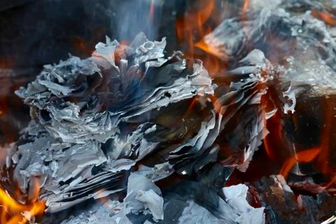 Burning paper Stock Photos