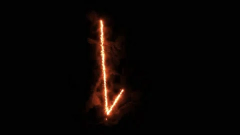 Burning Pentacle symbol in a circle. Fire animation pentagram symbol talisman Stock Footage 133109827