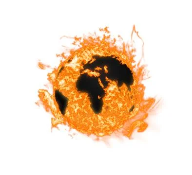 Burning planet earth Stock Illustration