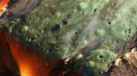 Burning plastics - close up Stock Footage 57624746