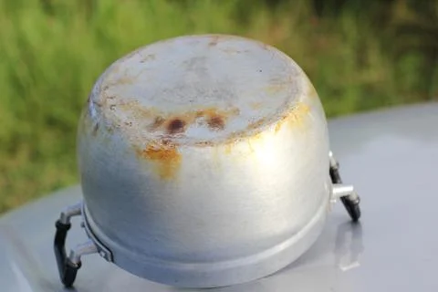 Burning pot Stock Photos