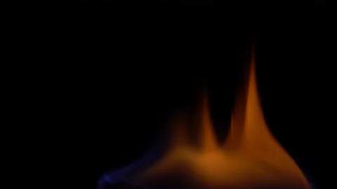Burning power of the flame, Flames, and burning sparks close-up, fire patterns,  Video stock 213214394