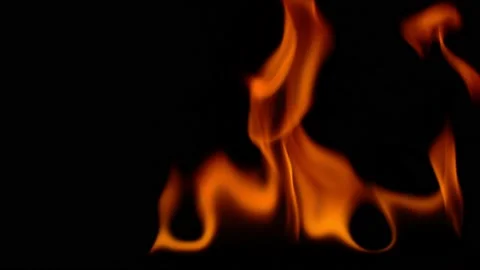 Burning power of the flame, Flames, and burning sparks close-up, fire pattern Vídeo Stock 213418512