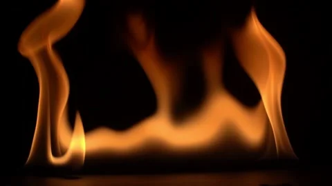 Burning power of the flame, Flames, and burning sparks close-up, fire pattern Vídeo Stock 213419505