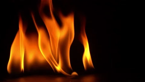 Burning power of the flame, Flames, and burning sparks close-up, fire pattern Vídeo Stock 213419523