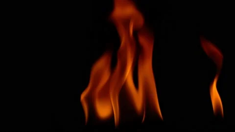 Burning power of the flame, Flames, and burning sparks close-up, fire pattern Vídeo Stock 213419690
