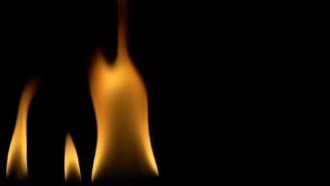 Burning power of the flame, Flames, and burning sparks close-up, fire pattern Vídeo Stock 213421955