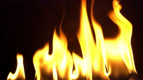 Burning power of the flame, Flames, and burning sparks close-up, fire pattern Vídeo Stock 213423337