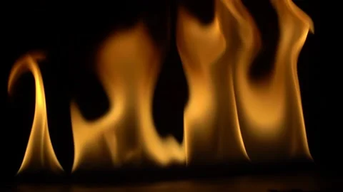 Burning power of the flame, Flames, and burning sparks close-up, fire pattern Vídeo Stock 213424602