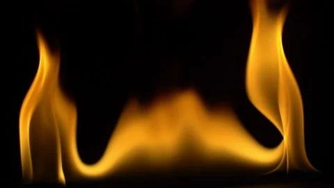 Burning power of the flame, Flames, and burning sparks close-up, fire pattern Vídeo Stock 213425584