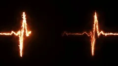 Neon Heartbeat on Black Isolated Background Stock Video - Video of beat,  monitor: 180104501