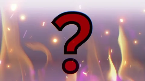 Burning Question Mark Animation Background | Fiery Mystery and Intensity Effect Stock Footage 289092254