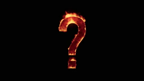 Burning Question Mark Loop - Hot Trendy ... | Stock Video | Pond5