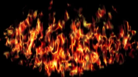 Burning realistic Fire animated. Stock Footage 293485692