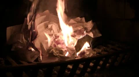 Burning Receipts Stock Footage 10565656