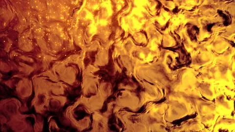 Burning red and orange ingrained contour forms - abstract 3D rendering イラスト素材