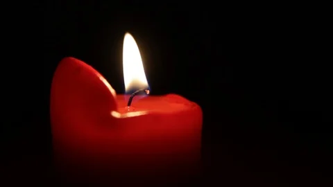Burning red candle Stock Footage 103056709