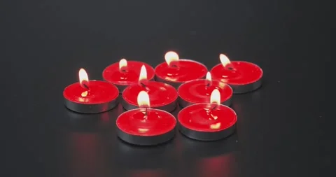 Burning red candles Stock Footage 149167163