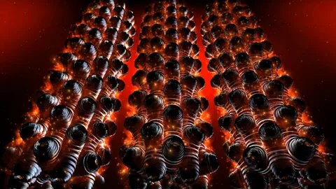 Burning Red Fire Worms Rolling Motion Ba... | Stock Video | Pond5