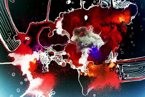 Burning red Stock Illustration