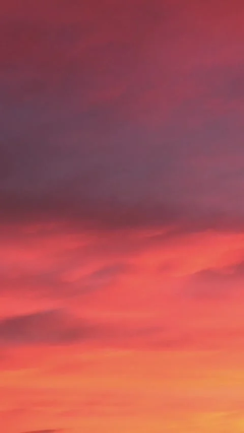 Burning red sky at sunset. Nature background at magic hour. Stock Footage 305643864