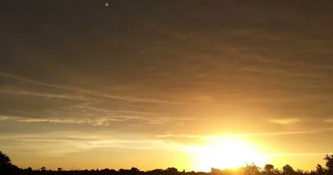 Burning Red Sunset Time Lapse (2160p 29.97) Stock Footage 77165010