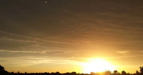 Burning Red Sunset Time Lapse (2160p 25fps) Stock Footage 77165011