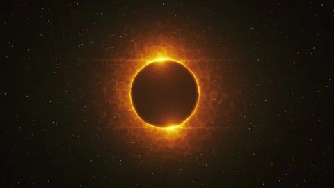 Burning Ring Of Fire, Portal, Solar Eclipse Stock Footage 259711656