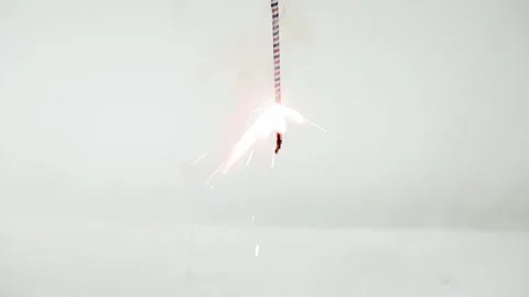 Burning Rope Cracker, Lighten Diwali fireworks | Diwali firecracker background 스톡 동영상 289449600