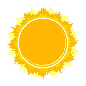 Burning round frame Stock Illustration