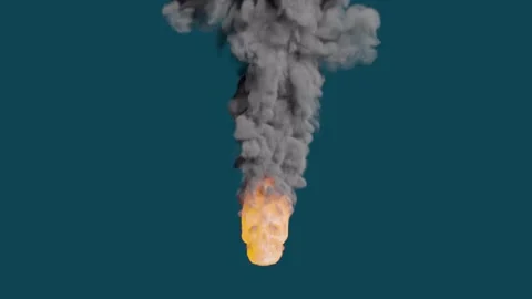 A burning skull Video stock 231230298