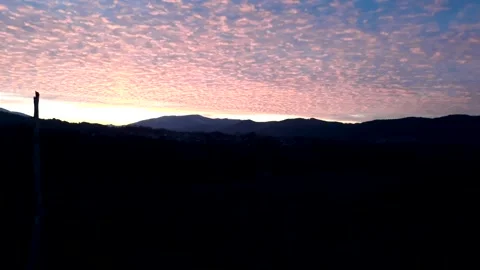 Burning Sky Fire In The Clouds  Stock Footage 232689824