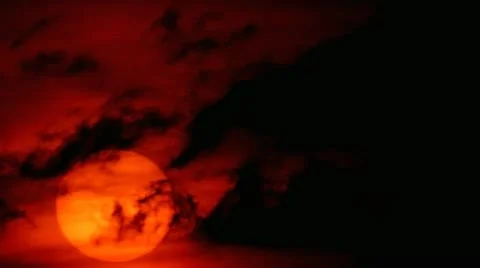 Burning sky Stock Footage 12569724