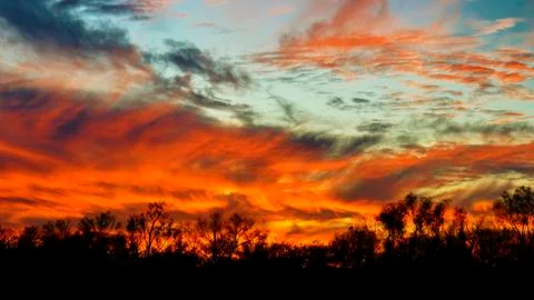 Burning Sky 写真素材