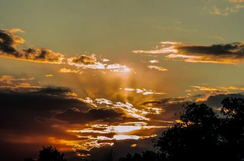 Burning sky Stock Photos