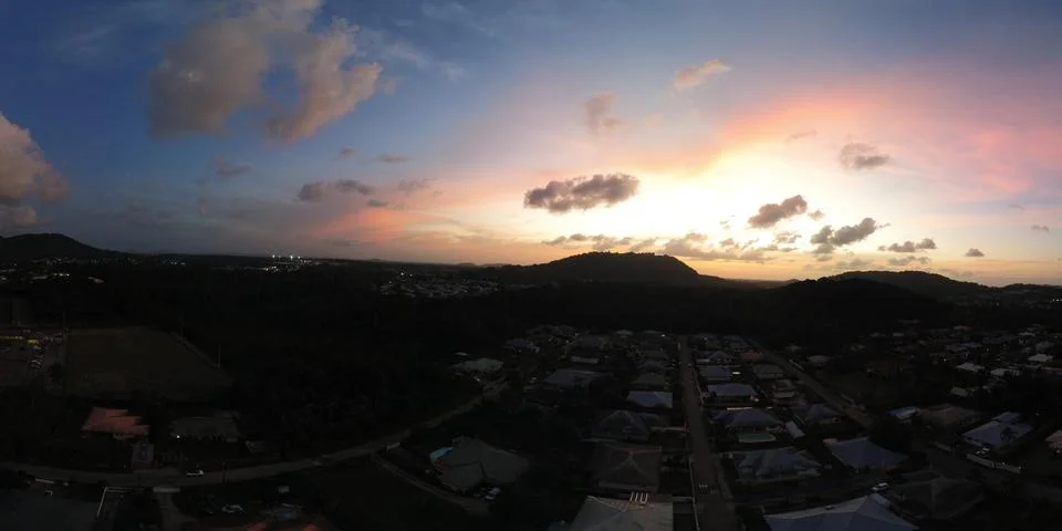 The burning sky Stock Photos