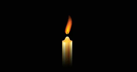 The burning small yellow candle Video stock 152512514