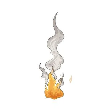 Burning smoke illustration 库存插图