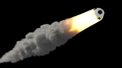 Burning soccer ball Stock Footage 60808068