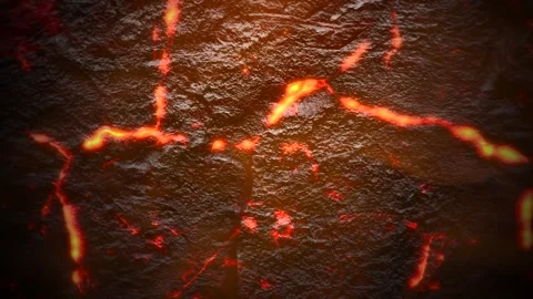 Burning soil in the form of lava Stock Footage 242619135