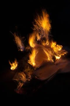 Burning of some waste materials Stock Photos