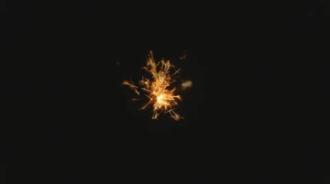 Burning sparkler on a black background Stock Footage 44767232