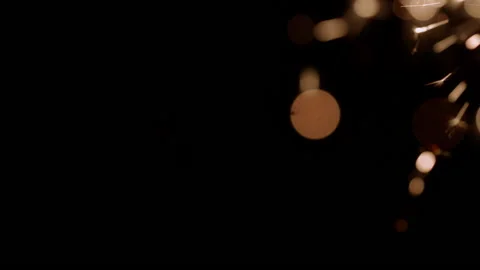 Burning Sparkler With Bokeh Effects Stock Footage 233459988
