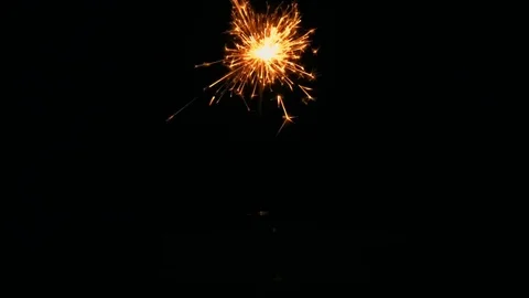 Burning sparkler closeup Stock Footage 71053390
