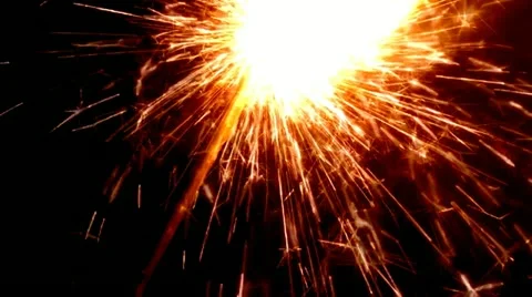 Burning sparkler Stock Footage 10902044